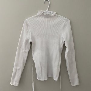 BNWOT artizia sculpt knit tie-back sweater